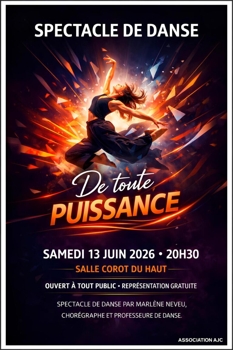 Spectacle de danse 2026 de l&rsquo;AJC Saintry « De toute puissance »